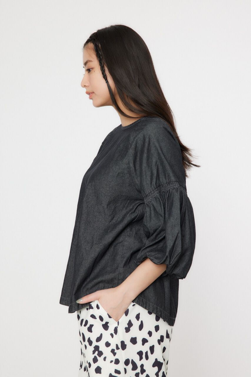 RODEO CROWNS「袖ボリュームバックリボントップス」|シャツ・ブラウス|