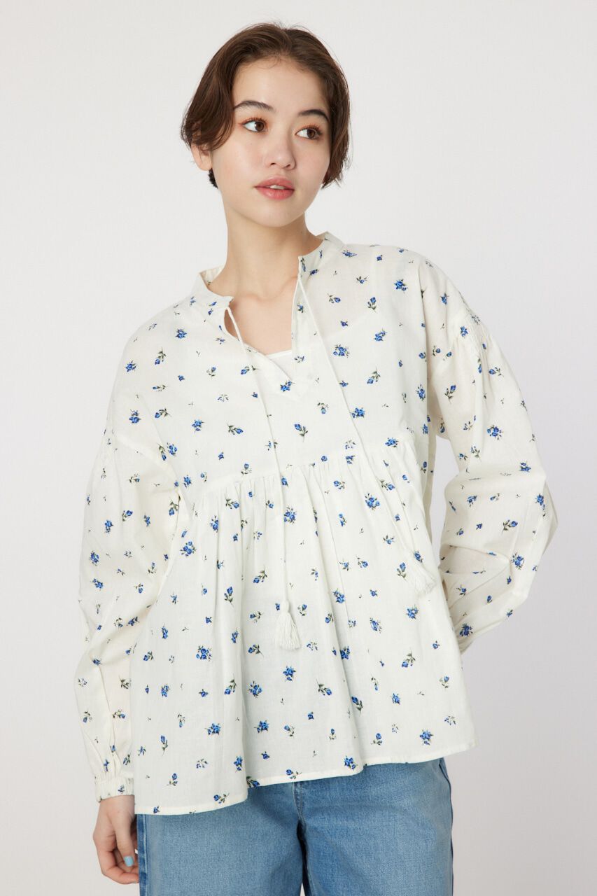 RODEO CROWNS「フラワーパターンカフタンシャツ」|シャツ・ブラウス|柄WHT5