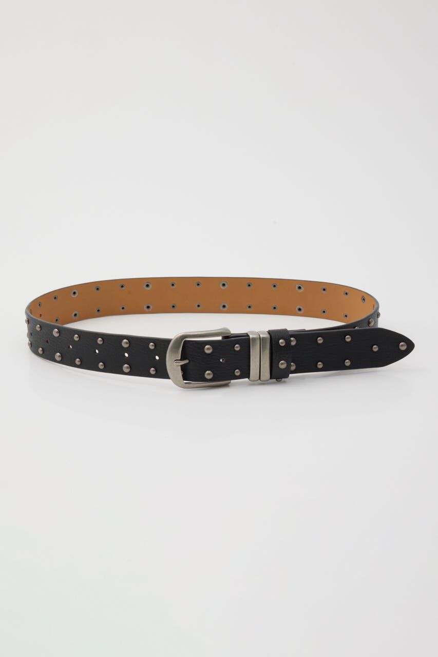 SLY「SPLIT LEATHER STUDS ベルト」|ベルト|BLK