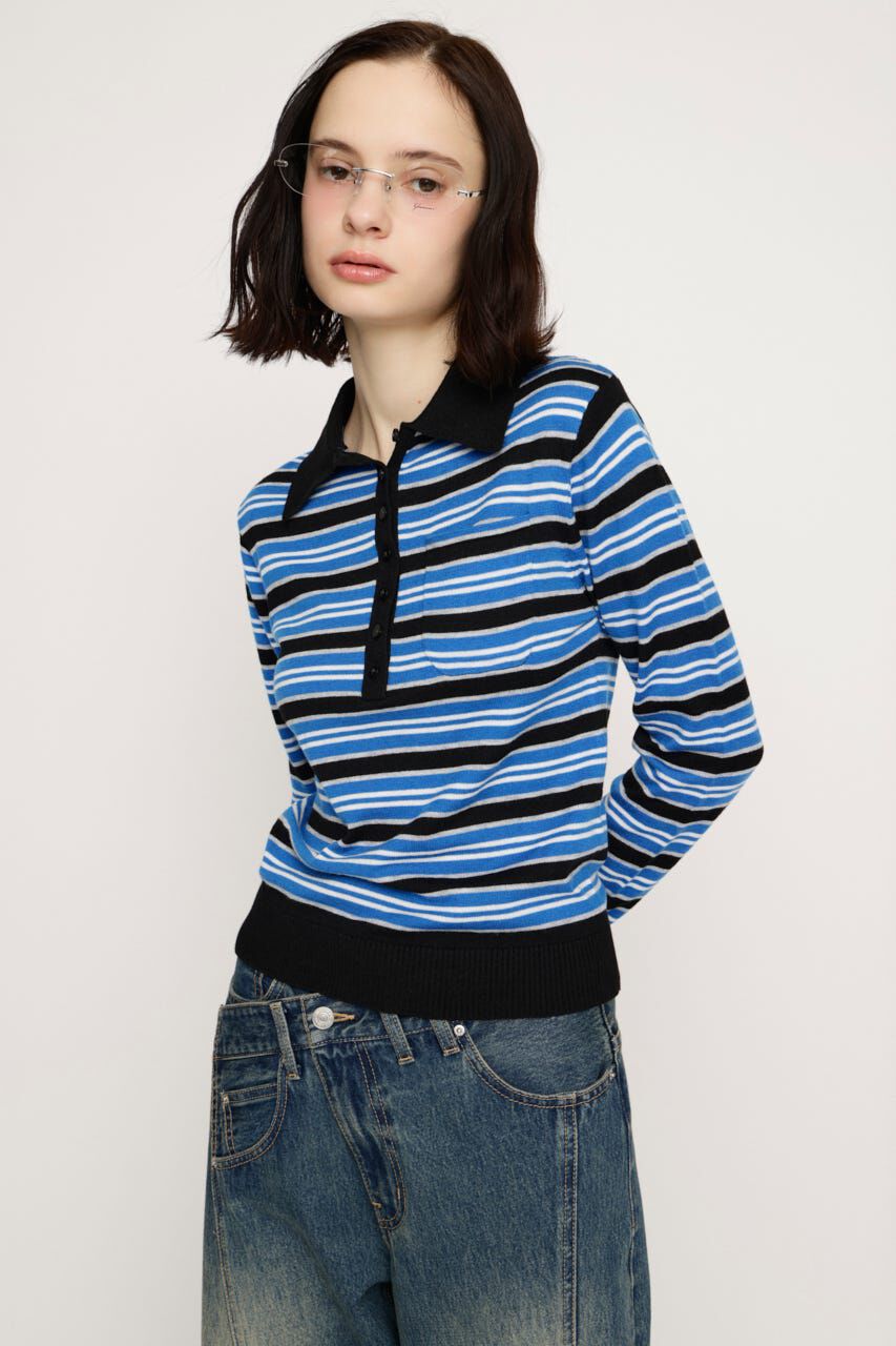 SLY「HG KNIT POLO トップス」|ニット・セーター|