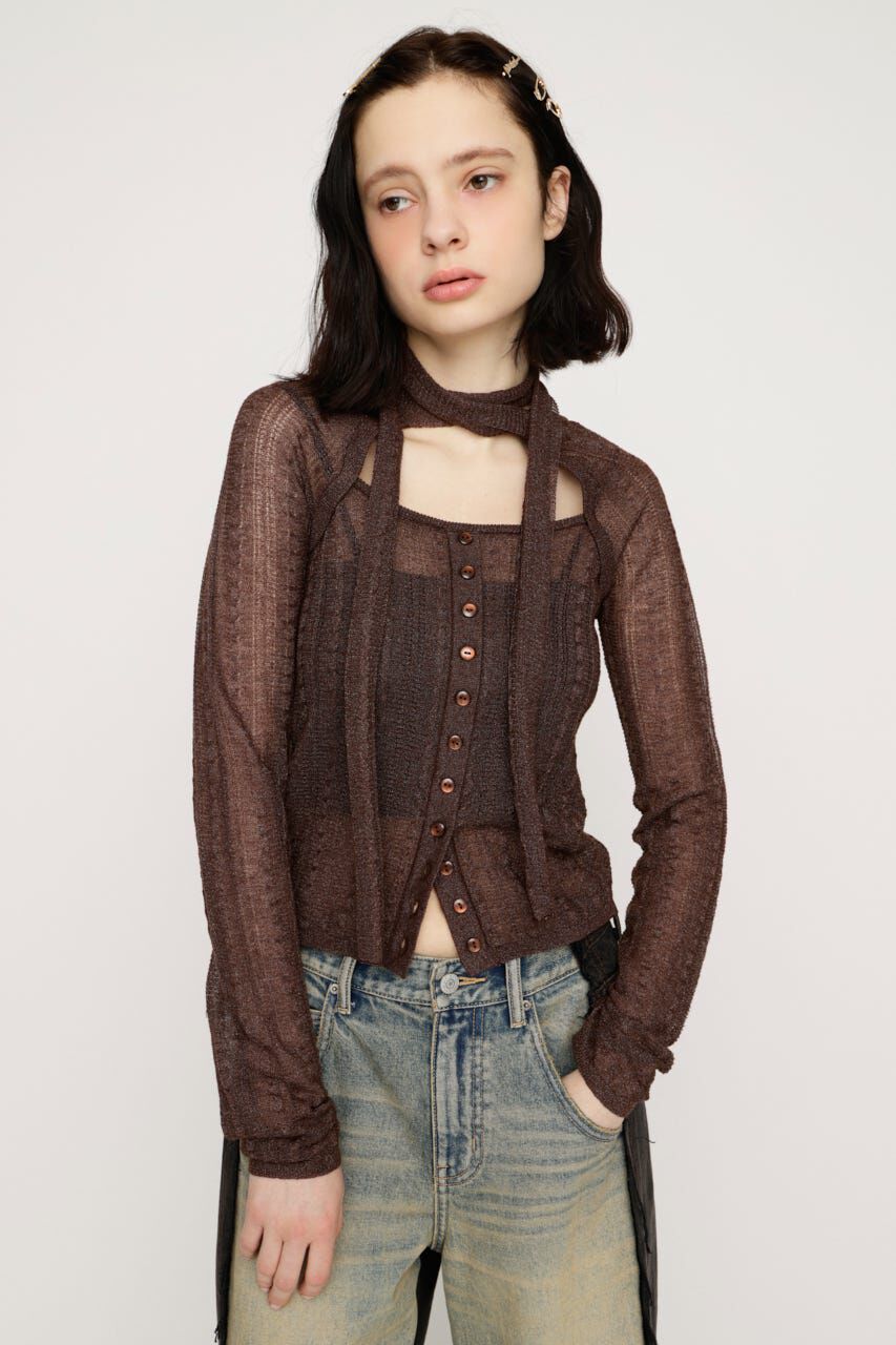 SLY「TIE RIBBON KNIT トップス」|ニット・セーター|