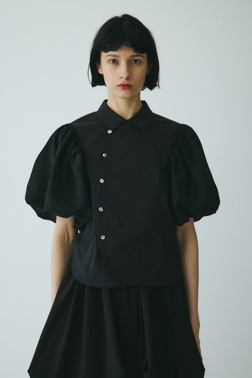 HeRIN.CYE「CLO Round hem balloon blouse」|シャツ・ブラウス|BLK