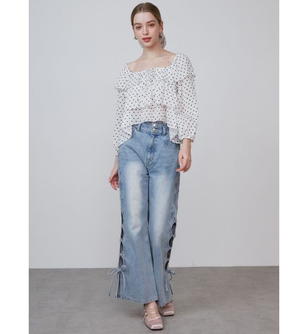 CALNAMUR「FRILL TIERED BL/フリルティアードブラウス」|シャツ・ブラウス|