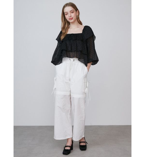 CALNAMUR「FRILL TIERED BL/フリルティアードブラウス」|シャツ・ブラウス|