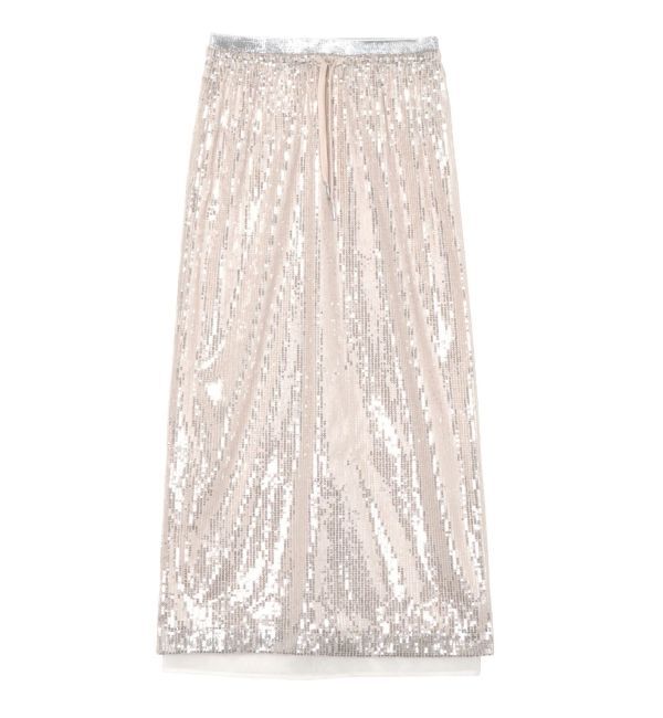 CALNAMUR「SPANGLE DRAWSTRINGS SK/スパンコールドロストスカート」|スカート|