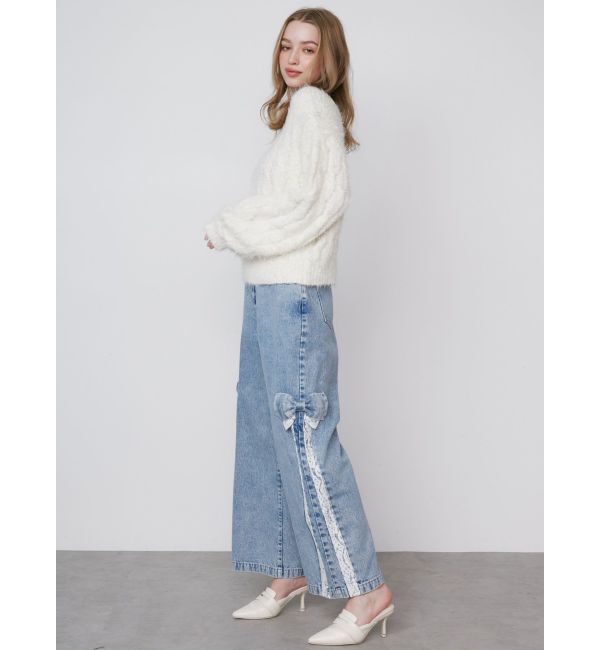 CALNAMUR「2WAY MIX YARN CABLE KNIT/２WAYヤーンケーブルニット」|ニット・セーター|