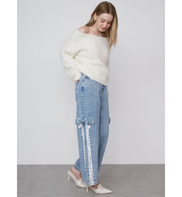 CALNAMUR「2WAY MIX YARN CABLE KNIT/２WAYヤーンケーブルニット」|ニット・セーター|