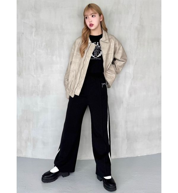 CALNAMUR「RIBBON COLLEGE LOGO SWEAT/リボンカレッジロゴスウェット」|Tシャツ・カットソー|