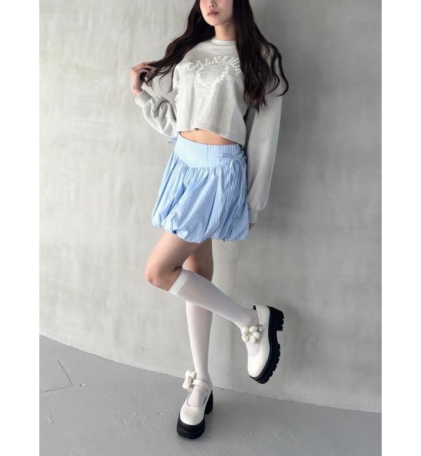 CALNAMUR「RIBBON COLLEGE LOGO SWEAT/リボンカレッジロゴスウェット」|Tシャツ・カットソー|