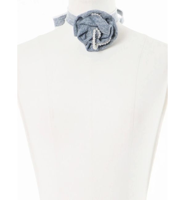 CALNAMUR「DENIM ROSE CHOKER」|その他|