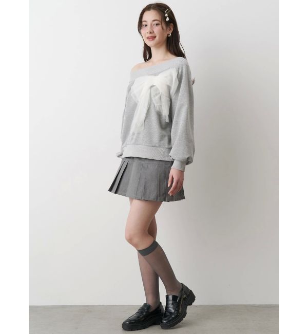 CALNAMUR「2WAY RIBBON SWEAT/２WAYリボンスウェット」|Tシャツ・カットソー|