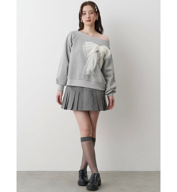 CALNAMUR「2WAY RIBBON SWEAT/２WAYリボンスウェット」|Tシャツ・カットソー|