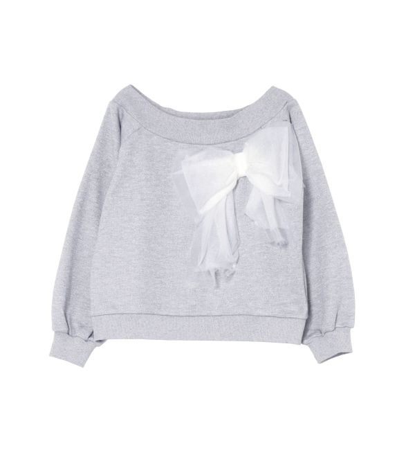 CALNAMUR「2WAY RIBBON SWEAT/２WAYリボンスウェット」|Tシャツ・カットソー|