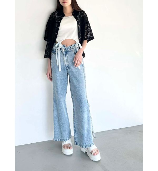 CALNAMUR「FLOWER LACE HALF SLEEVE SHIRTS/フラワーレースハーフスリーブシャツ」|シャツ・ブラウス|