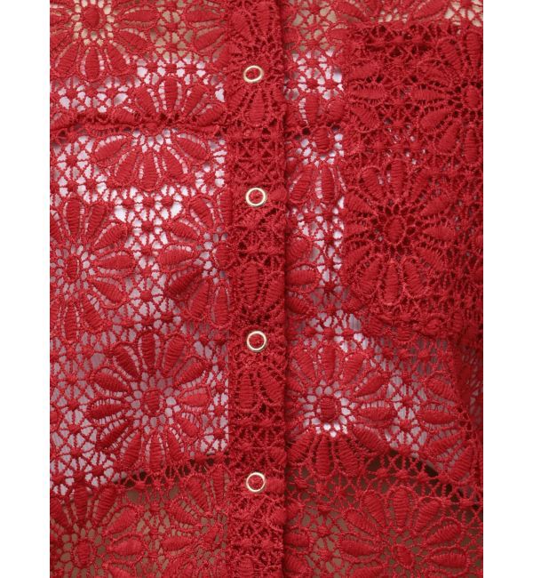 CALNAMUR「FLOWER LACE HALF SLEEVE SHIRTS/フラワーレースハーフスリーブシャツ」|シャツ・ブラウス|