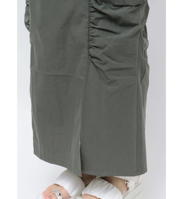 CALNAMUR「2WAY LACE OVER NYLON GATHER SK/２WAYレースオーバーナイロンギャザースカート」|スカート|