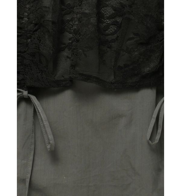 CALNAMUR「2WAY LACE OVER NYLON GATHER SK/２WAYレースオーバーナイロンギャザースカート」|スカート|