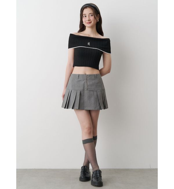 CALNAMUR「BOEDER OFFSHOULDER KNIT PO/ボーダーオフショルダーニットプルオーバー」|ニット・セーター|