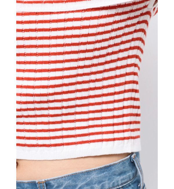 CALNAMUR「BOEDER OFFSHOULDER KNIT PO/ボーダーオフショルダーニットプルオーバー」|ニット・セーター|