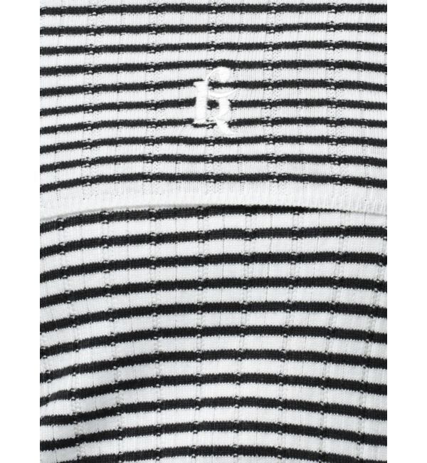 CALNAMUR「BOEDER OFFSHOULDER KNIT PO/ボーダーオフショルダーニットプルオーバー」|ニット・セーター|