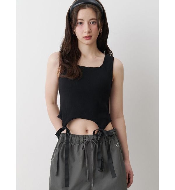 CALNAMUR「CUP IN RIBBON TANK TOP/カップインリボンタンクトップ」|Tシャツ・カットソー|