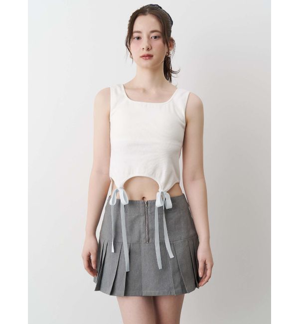 CALNAMUR「CUP IN RIBBON TANK TOP/カップインリボンタンクトップ」|Tシャツ・カットソー|