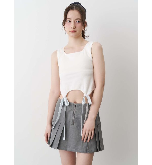 CALNAMUR「CUP IN RIBBON TANK TOP/カップインリボンタンクトップ」|Tシャツ・カットソー|