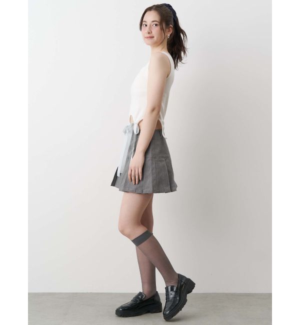 CALNAMUR「CUP IN RIBBON TANK TOP/カップインリボンタンクトップ」|Tシャツ・カットソー|