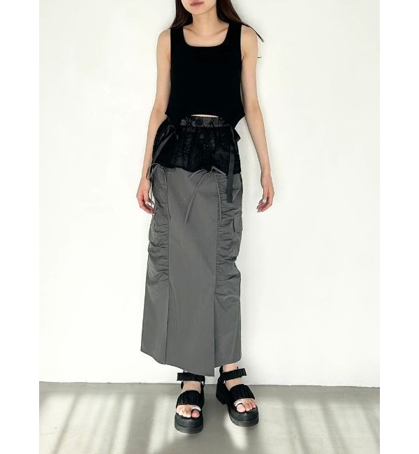 CALNAMUR「CUP IN RIBBON TANK TOP/カップインリボンタンクトップ」|Tシャツ・カットソー|