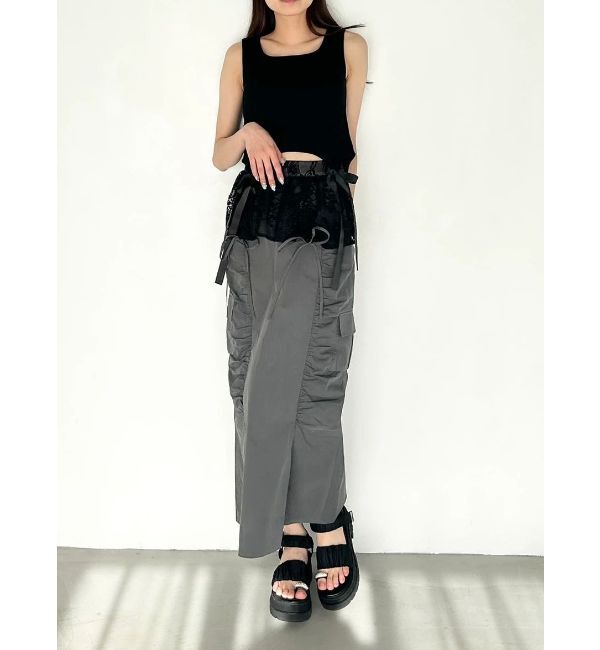 CALNAMUR「CUP IN RIBBON TANK TOP/カップインリボンタンクトップ」|Tシャツ・カットソー|