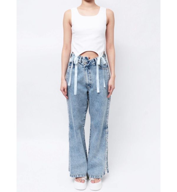 CALNAMUR「CUP IN RIBBON TANK TOP/カップインリボンタンクトップ」|Tシャツ・カットソー|