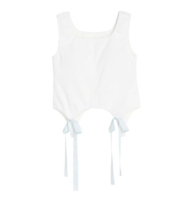 CALNAMUR「CUP IN RIBBON TANK TOP/カップインリボンタンクトップ」|Tシャツ・カットソー|