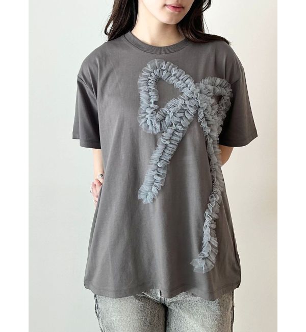 CALNAMUR「3D RIBBON BIG TEE/3DリボンビッグTシャツ」|Tシャツ・カットソー|