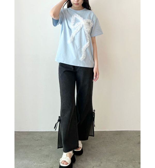CALNAMUR「3D RIBBON BIG TEE/3DリボンビッグTシャツ」|Tシャツ・カットソー|