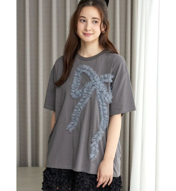 CALNAMUR「3D RIBBON BIG TEE/3DリボンビッグTシャツ」|Tシャツ・カットソー|