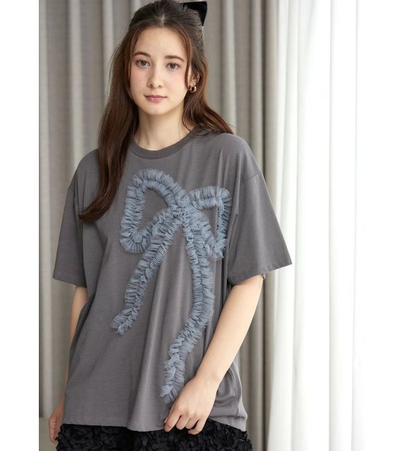 CALNAMUR「3D RIBBON BIG TEE/3DリボンビッグTシャツ」|Tシャツ・カットソー|