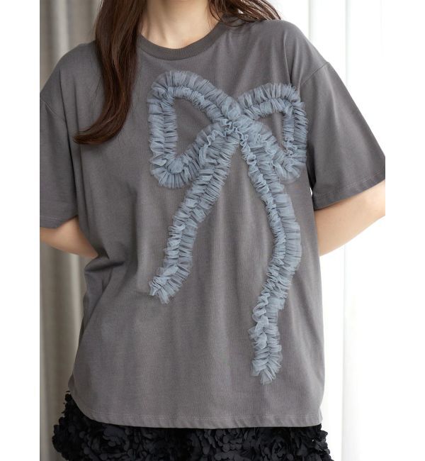 CALNAMUR「3D RIBBON BIG TEE/3DリボンビッグTシャツ」|Tシャツ・カットソー|