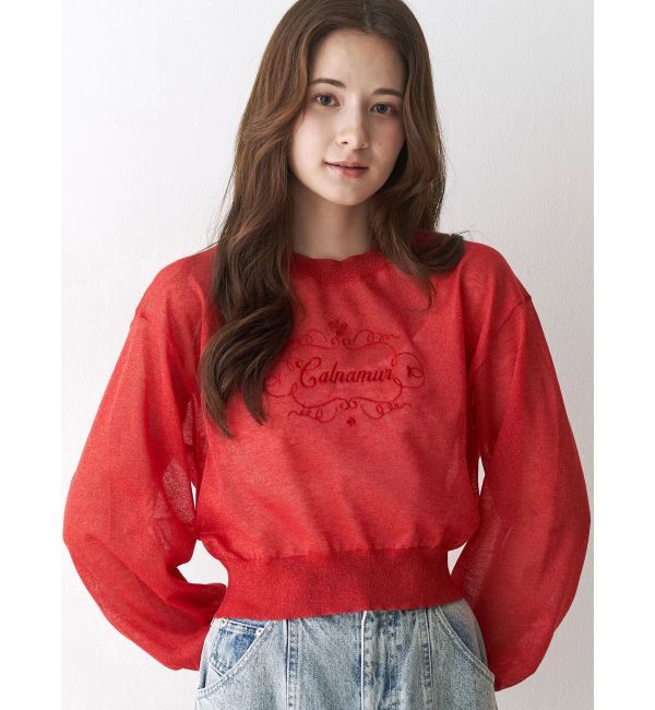 CALNAMUR「ラメシアーニット」|ニット・セーター|レッド