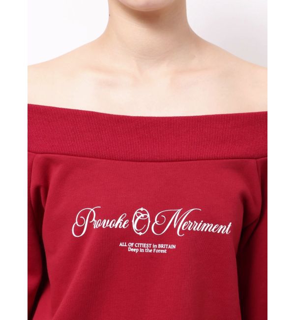 CALNAMUR「2WAY オフショルリボンスウェットプルオーバー」|Tシャツ・カットソー|