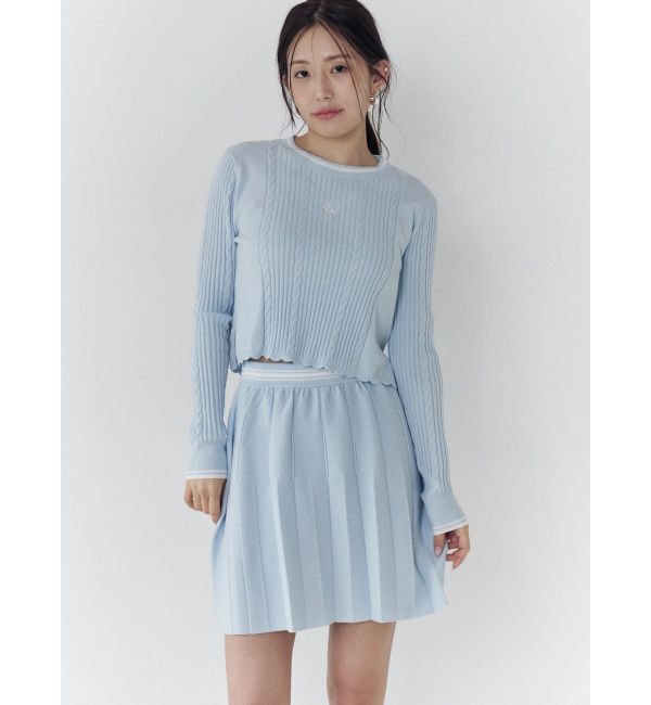 CALNAMUR「ニットプリーツミニスカート」|スカート|