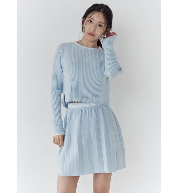 CALNAMUR「ニットプリーツミニスカート」|スカート|