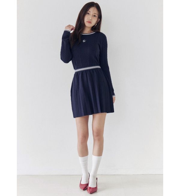 CALNAMUR「ニットプリーツミニスカート」|スカート|