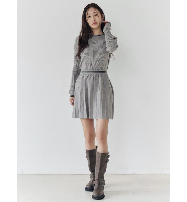 CALNAMUR「ニットプリーツミニスカート」|スカート|