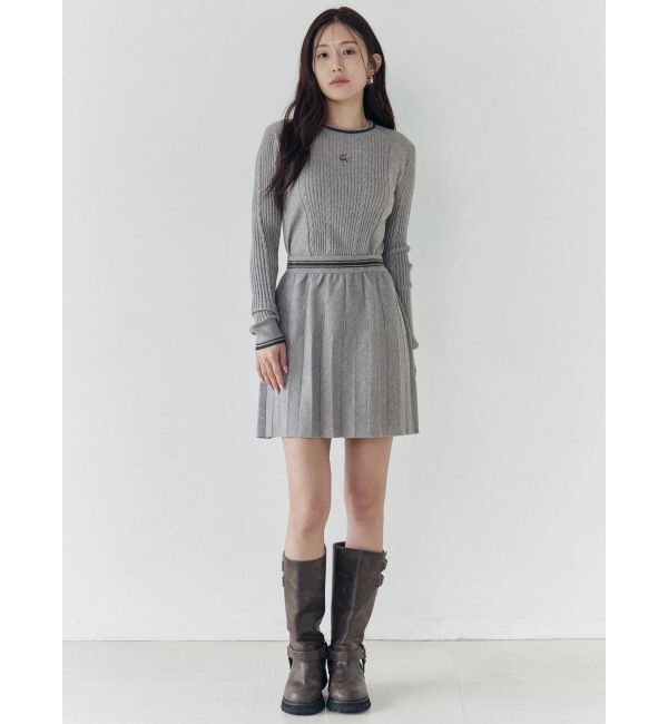 CALNAMUR「ニットプリーツミニスカート」|スカート|