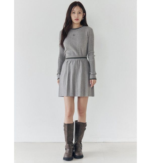 CALNAMUR「ニットプリーツミニスカート」|スカート|