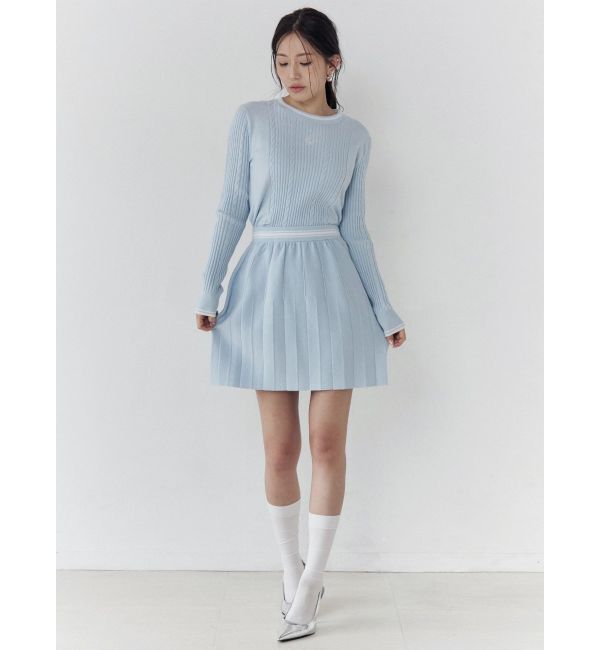 CALNAMUR「ニットプリーツミニスカート」|スカート|