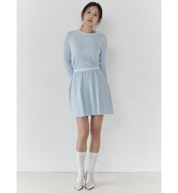 CALNAMUR「ニットプリーツミニスカート」|スカート|