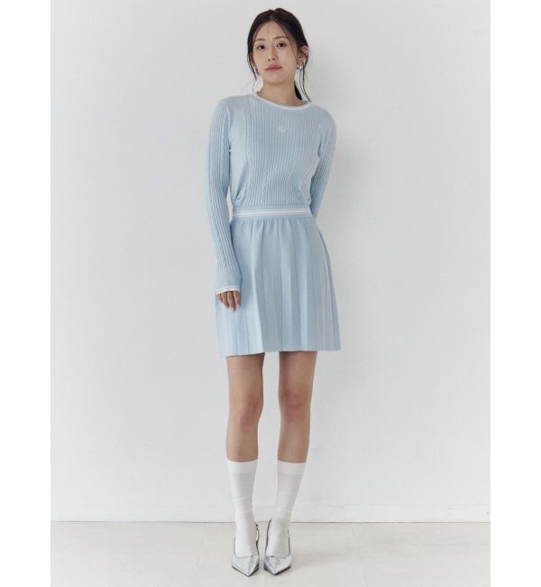 CALNAMUR「ニットプリーツミニスカート」|スカート|