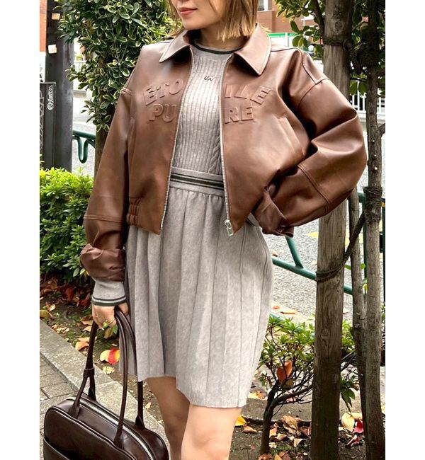 CALNAMUR「ニットプリーツミニスカート」|スカート|