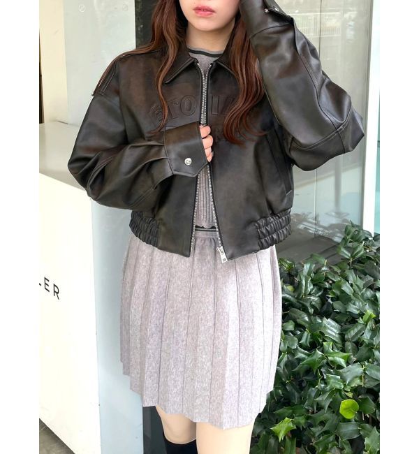 CALNAMUR「ニットプリーツミニスカート」|スカート|